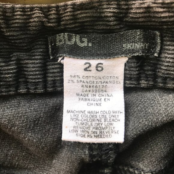 BDG BLACK CORDUROY SIZE 26 - Picture 4 of 6